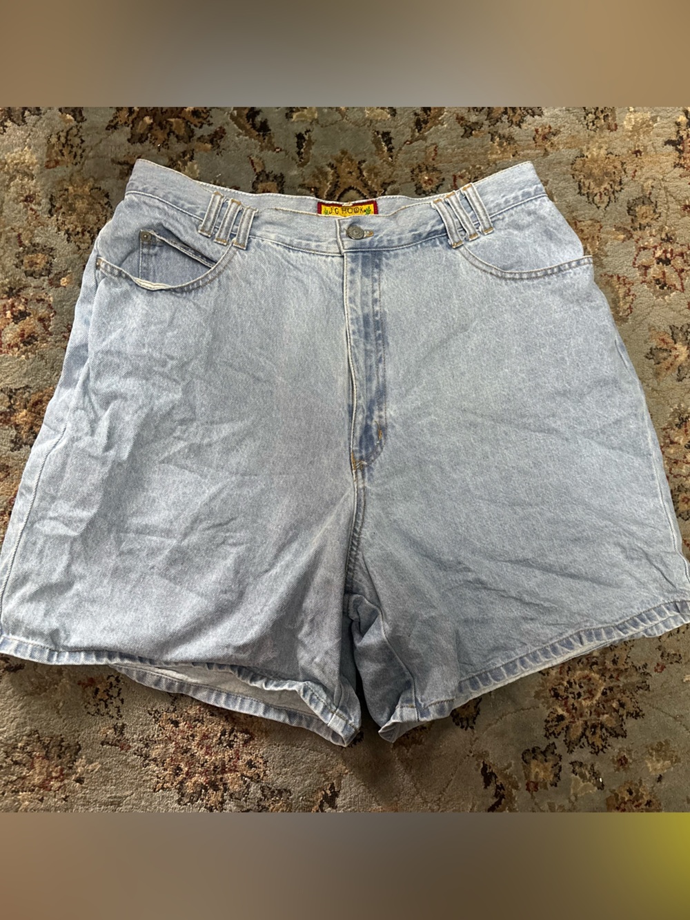 Vintage JG Hook High-Waist Light Wash Denim Shorts - Women's